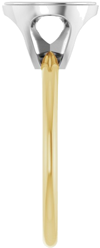 14K Yellow White 9x7 mm Oval Solitaire Engagement Ring (4)