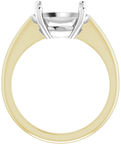 14K Yellow White 11x9 mm Oval Solitaire Engagement Ring Mounting (2)