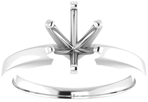 Sužadėtuvių Žiedas „Solitaire“ 585 Baltojo Aukso Oval 8mm x 6mm (3)