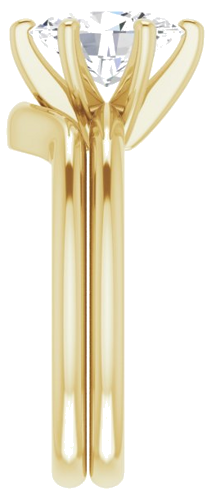 Sužadėtuvių Žiedas „Solitaire“ 585 Geltonojo Aukso Oval 9mm x 7mm (9)