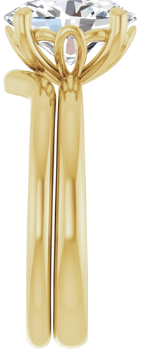 Sužadėtuvių Žiedas „Solitaire“ 585 Geltonojo Aukso Oval 10mm x 8mm (9)