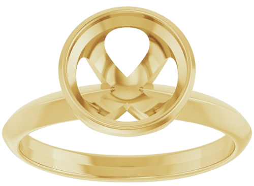 Sužadėtuvių Žiedas „Solitaire“ 585 Geltonojo Aukso Round 8.2mm (3)