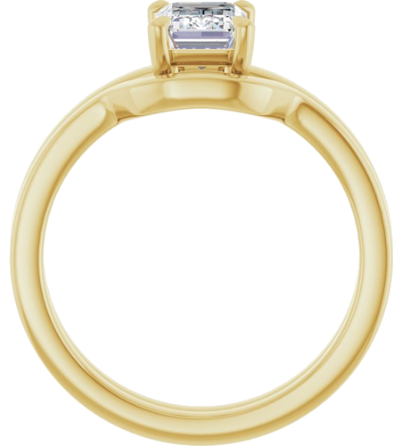 14K Yellow 7x5 mm Emerald Solitaire Engagement Ring Mounting (7)