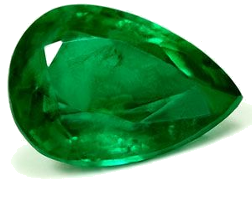 1.41 carat GREEN Pear Smaragdas (1)
