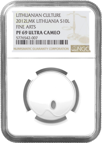 2012 Dailei Lietuva 10 litų sidabrinė moneta PF 69 ULTRA CAMEO (1)