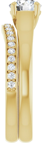 14K Yellow 5.8 mm Round Solitaire Engagement Ring Mounting (9)