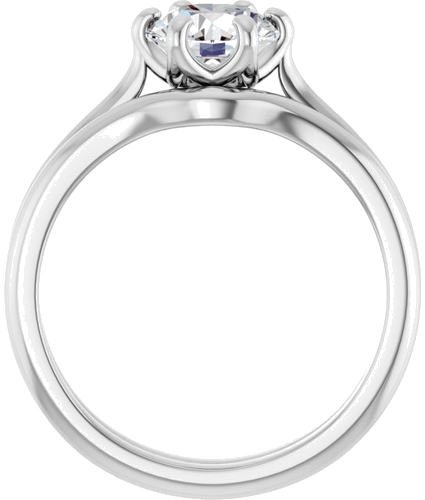 Platinum 7 mm Round Solitaire Engagement Ring Mounting (7)
