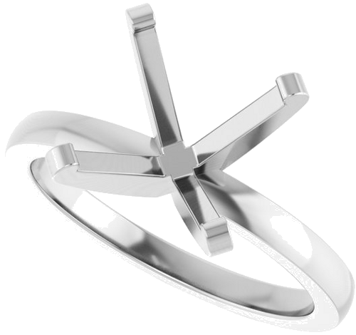 Sužadėtuvių Žiedas „Solitaire“ 585 Baltojo Aukso Round 10.4mm (5)