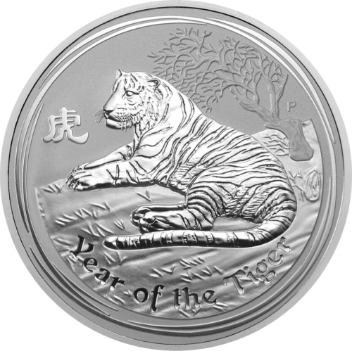 1/2 oz Year of the Tiger 2010 (Lunar II) Australia Silver Coin (1)