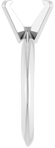 14K White 7x5 mm Emerald Solitaire Engagement Ring Mounting (4)