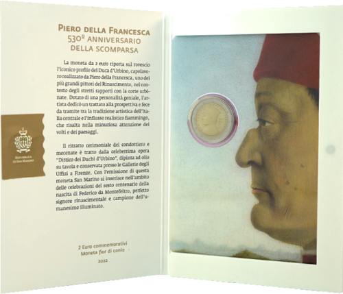 2022 San Marinas Piero della Francesca Монета от 2 евро (7)