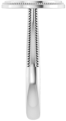 14K White 11x9 mm Oval Solitaire Engagement Ring Mounting (3)