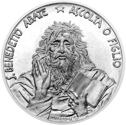 1000 лири Свети Бенедикт 1980 Сан Марино сребърна монета (1)