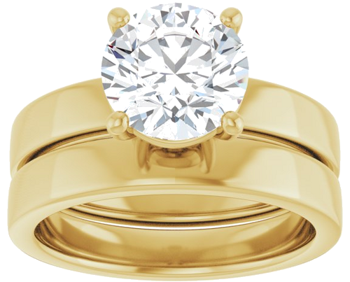 14K Yellow 8.2 mm Round Solitaire Engagement Ring Mounting (8)