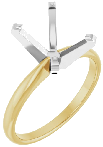 Sužadėtuvių Žiedas „Solitaire“ 585 Baltojo Ir Geltonojo Aukso Oval 11mm x 9mm (1)