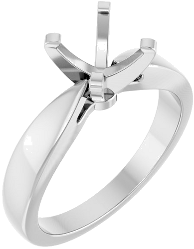 Platinum 7.4 mm Round Solitaire Engagement Ring Mounting (1)