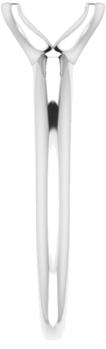 14K White 9x7 mm Oval Solitaire Engagement Ring Mounting (4)