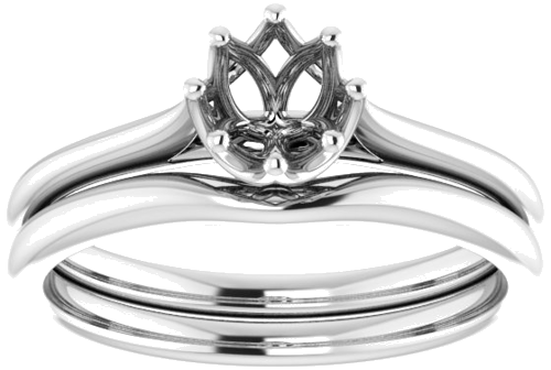 Sužadėtuvių Žiedas „Solitaire“ 585 Baltojo Aukso Round 5.2mm (8)