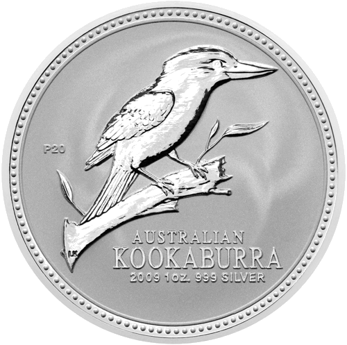 2009 Kookaburra Australija 1 oz sidabrinė moneta (1)