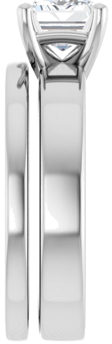 Sužadėtuvių Žiedas „Solitaire“ 585 Baltojo Aukso Emerald 8mm x 6mm (3)