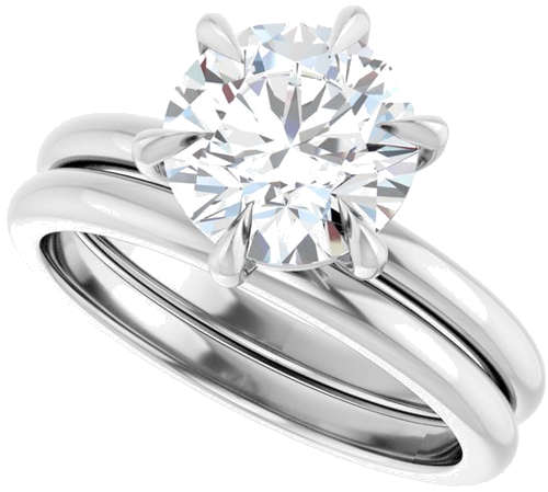 Sužadėtuvių Žiedas „Solitaire“ 950 Platinos Round 8.2mm (10)