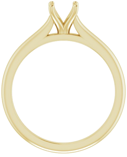 14K Yellow 5.2 mm Round Solitaire Engagement Ring Mounting (2)