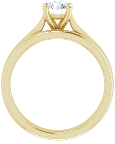 Sužadėtuvių Žiedas 18k yellow gold Round 5.5mm (7)