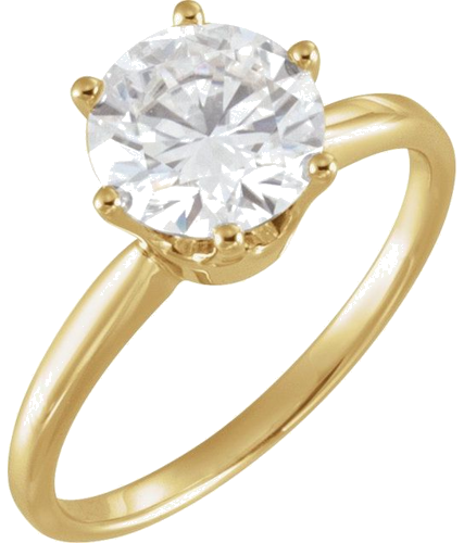 Sužadėtuvių Žiedas „Solitaire“ 14k yellow gold Round 7.8mm (3)