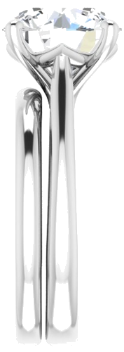 14K White 10 mm Round Solitaire Engagement Ring Mounting (9)