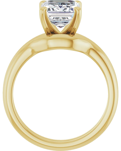 14K Yellow  9x7 mm Emerald Solitaire Engagement Ring Mounting (7)