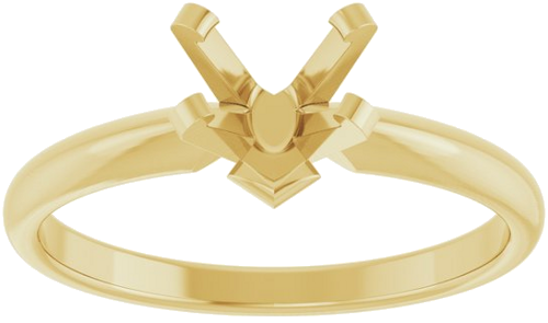 Sužadėtuvių Žiedas „Solitaire“ 585 Geltonojo Aukso Heart Shape 5.5mm (3)