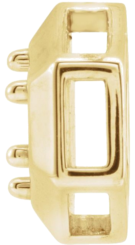 14K Yellow 5 mm Round Geometric Slide Pendant Mounting (2)