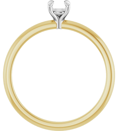 Sužadėtuvių Žiedas „Solitaire“ 585 Baltojo Ir Geltonojo Aukso Round 4.1mm (2)