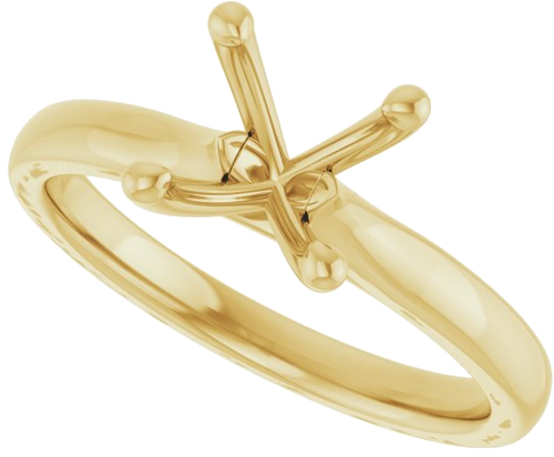 Sužadėtuvių Žiedas „Solitaire“ 585 Geltonojo Aukso Oval 9mm x 7mm (5)