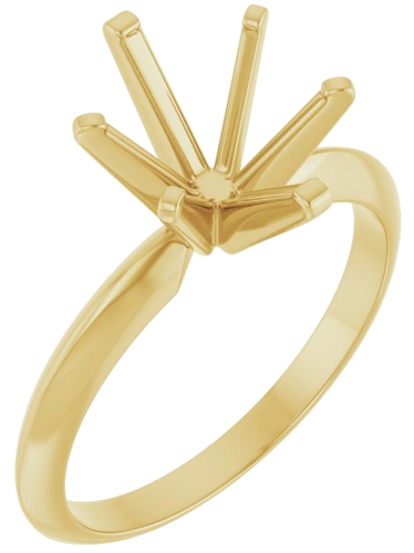 Sužadėtuvių Žiedas „Solitaire“ 585 Geltonojo Aukso Oval 10mm x 8mm (1)