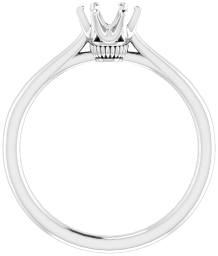 14K White 5.5 mm Round Engagement Ring Mounting (2)