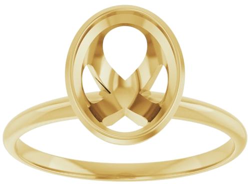 14K Yellow 9x7 mm Oval Solitaire Engagement Ring (3)