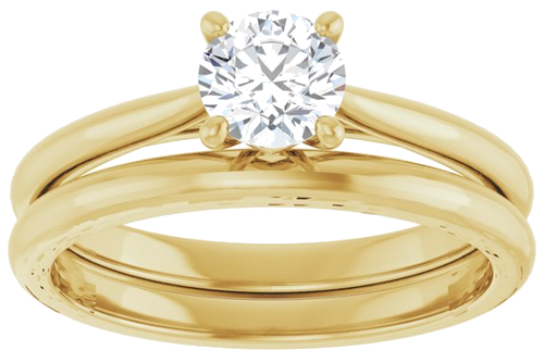 14K Yellow 5.2 mm Round Solitaire Engagement Ring Mounting (8)