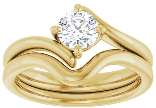 Sužadėtuvių Žiedas „Solitaire“ 585 Geltonojo Aukso Round 5.2mm (8)