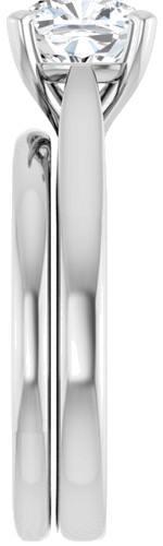 Sužadėtuvių Žiedas „Solitaire“ 950 Platinos Cushion 7mm (9)