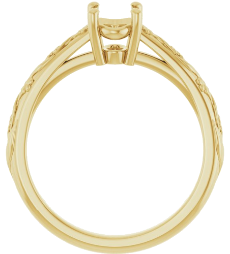 Sužadėtuvių Žiedas „Solitaire“ 585 Geltonojo Aukso Oval 7mm x 5mm (2)