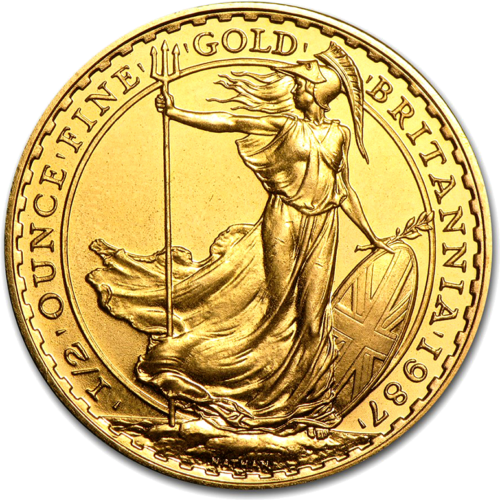 1/2 oz Britannia Great Britain Gold coin (Random Year) (2)