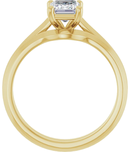 14K Yellow 7x5 mm Emerald Solitaire Engagement Ring Mounting (7)