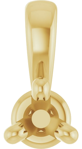 14K Yellow 2 mm Round 3-Prong Pendant Mounting (1)