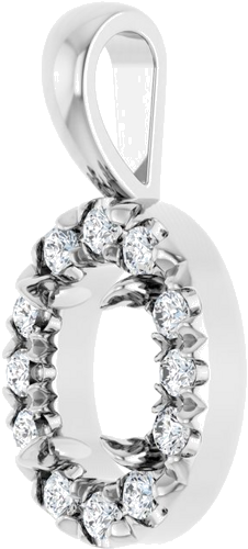 14K White 6x4 mm Oval 1 10 CTW Natural Diamond Semi-Set Halo-Style Pendant (2)