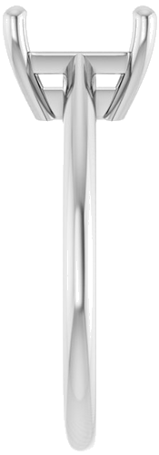 14K White 10x8 mm Emerald Solitaire Engagement Ring Mounting (4)