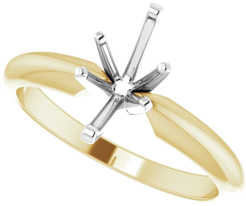 14K Yellow   White 9.5x5 mm Marquise Six-Prong Solitaire Engagement Ring Mounting (5)
