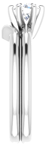 14K White 5.2 mm Round Solitaire Engagement Ring Mounting (9)