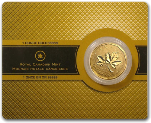 1 oz Maple Leaf 2008 Canada 99999 Gold Coin (1)