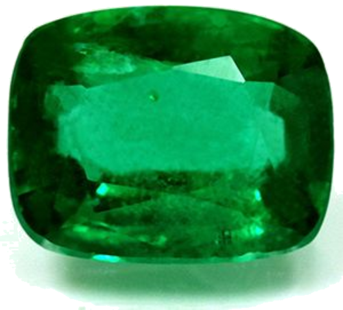 1.51 carat GREEN Cushion Smaragdas (1)
